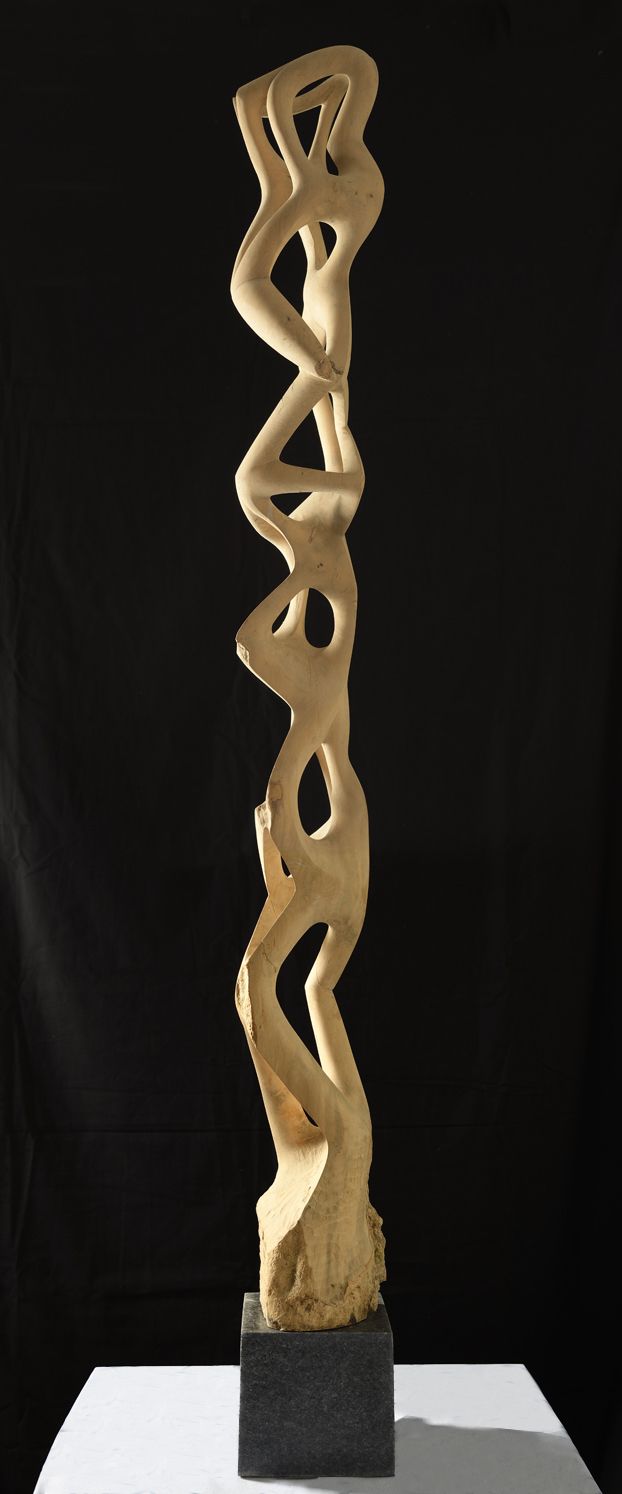 Â« Totem Â» mouvement libre ( 160h-20p-18cm) Bois dur, buis, 2020â€¦
